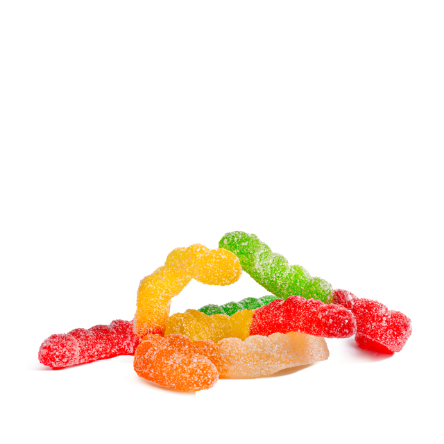 Large Sour Assorted Fruit Gummi Worms