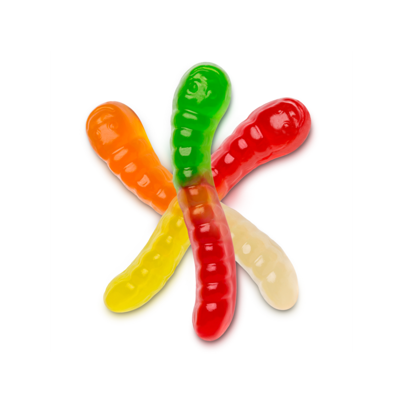 Mini Assorted Fruit Gummi Worms 2