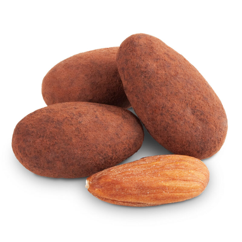 Milk Chocolate Cocoa Dusted Almonds – Crunchy & Decadent